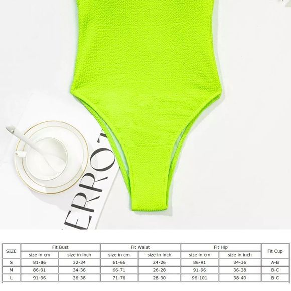 Neon Green Sexy Bathing Suit - Picture 12 of 12